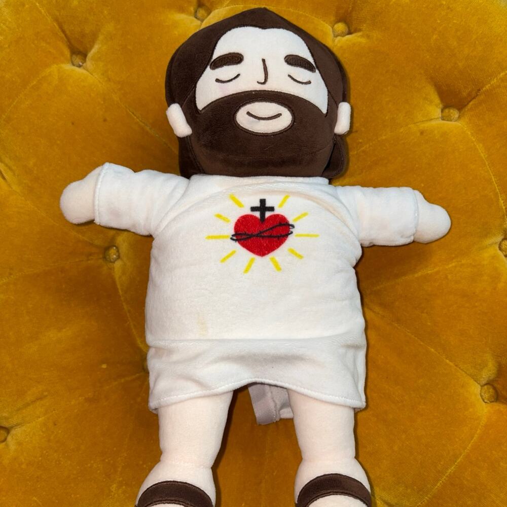 Jesus Sacred Heart Religious Plush Doll Battery Operated Christian Catholic